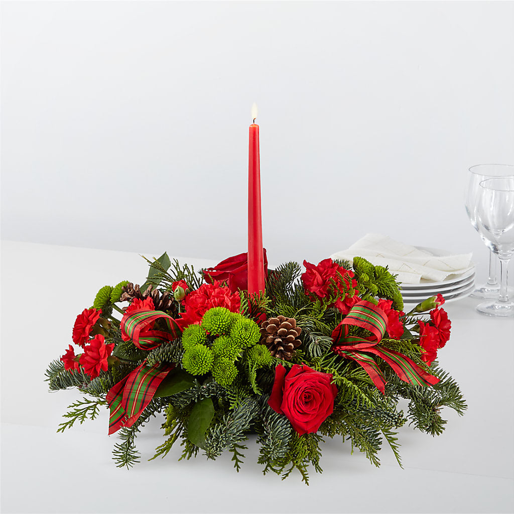 By the Candlelight Centerpiece – The Rose Shop, Kerrville TX