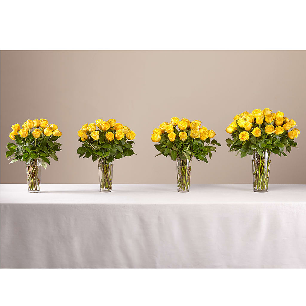 Long Stem Yellow Rose Bouquet – The Rose Shop, Kerrville TX
