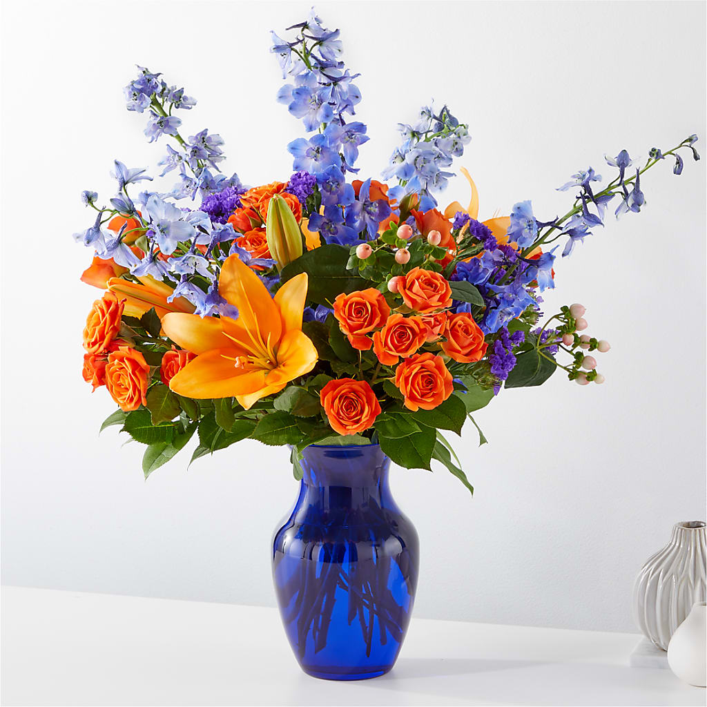 Radiant Citrus Bouquet – The Rose Shop, Kerrville TX