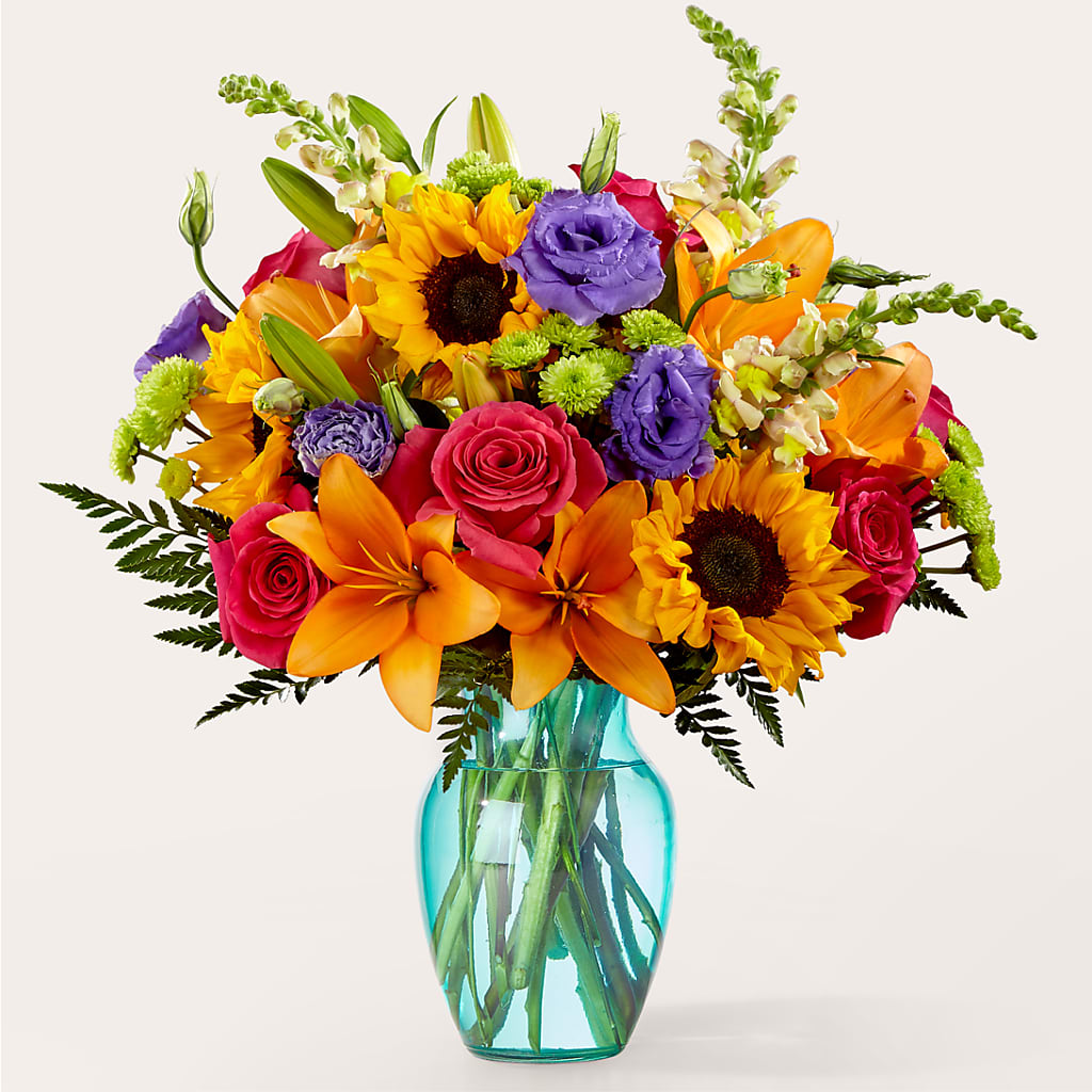 Double Rainbow Bouquet – The Rose Shop, Kerrville TX