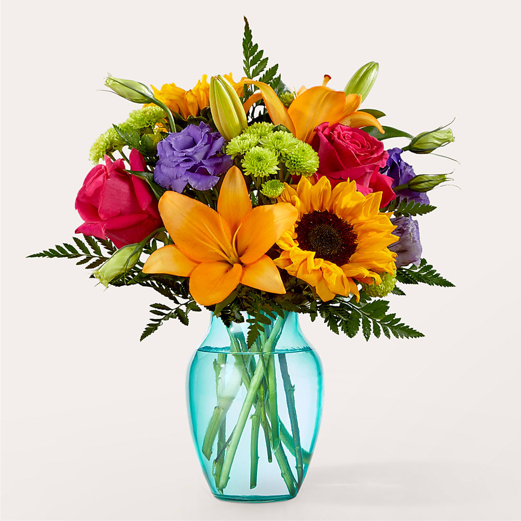 Double Rainbow Bouquet – The Rose Shop, Kerrville TX