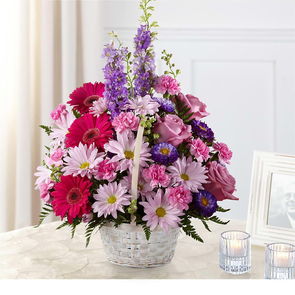 Pastel Peace Basket – The Rose Shop, Kerrville TX