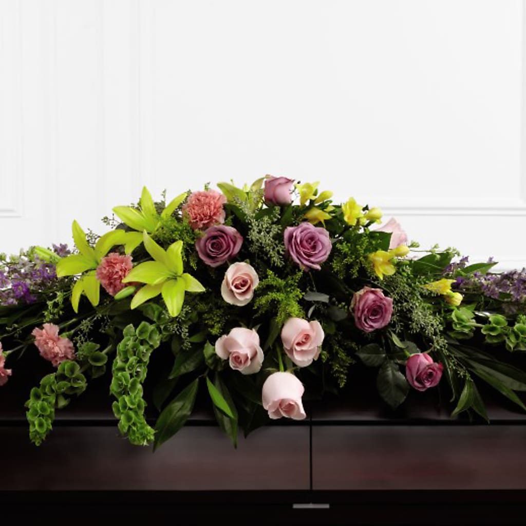 Forever Beloved Casket Spray – The Rose Shop, Kerrville TX