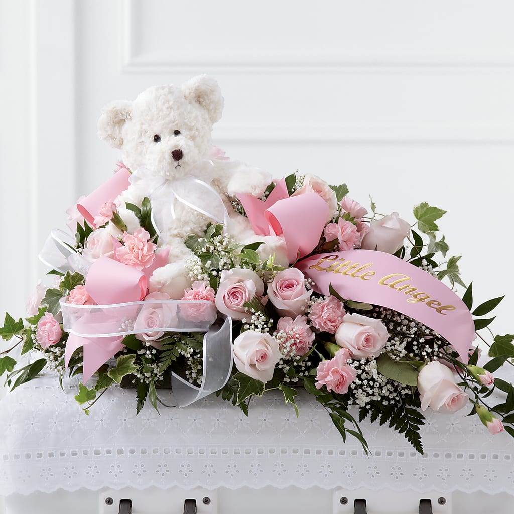 Touch of Sympathy Casket Spray – The Rose Shop, Kerrville TX