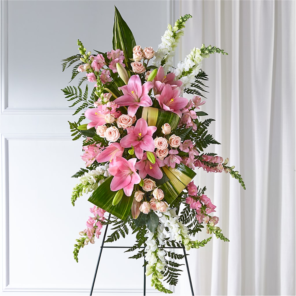 Elegant Embrace Standing Spray – The Rose Shop, Kerrville TX