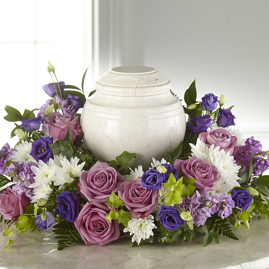 Blooming Sympathy Cremation Adornment – The Rose Shop, Kerrville TX