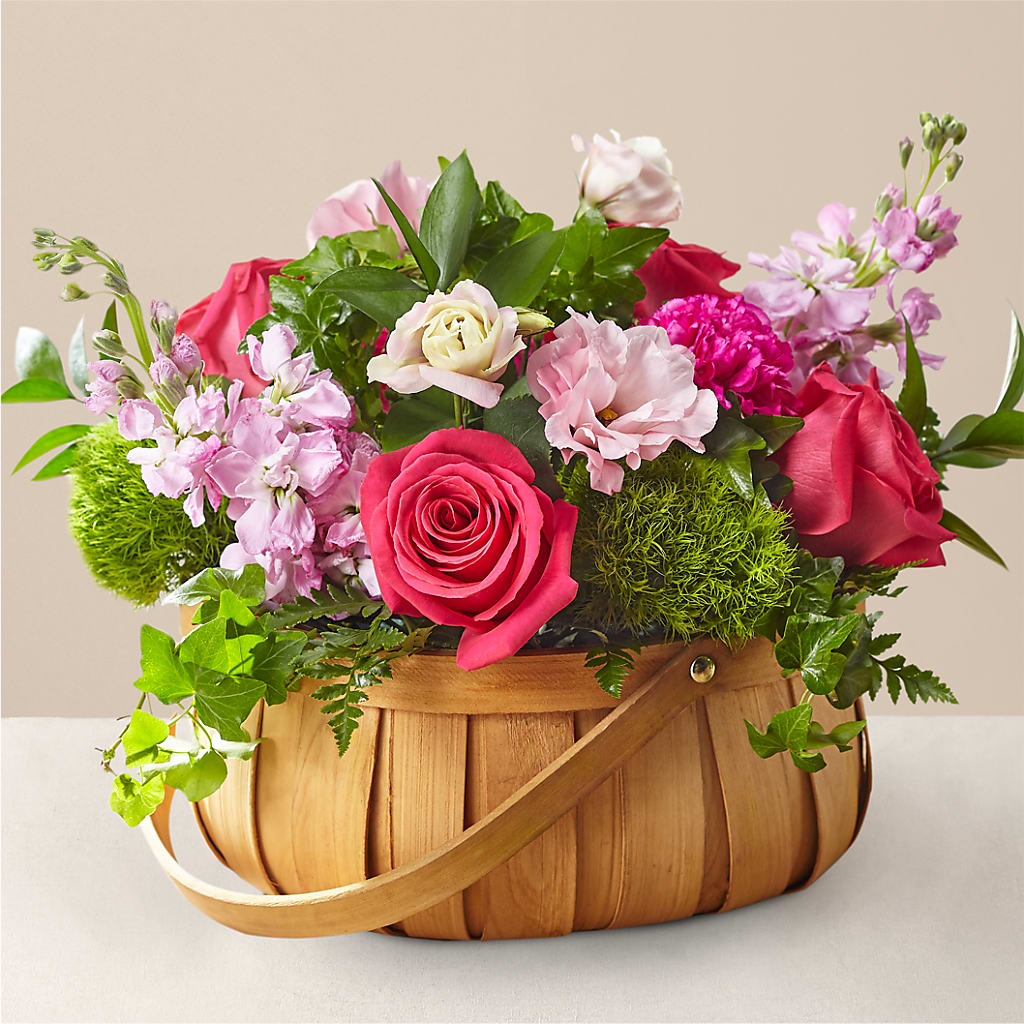 Radiance in Bloom Basket – The Rose Shop, Kerrville TX