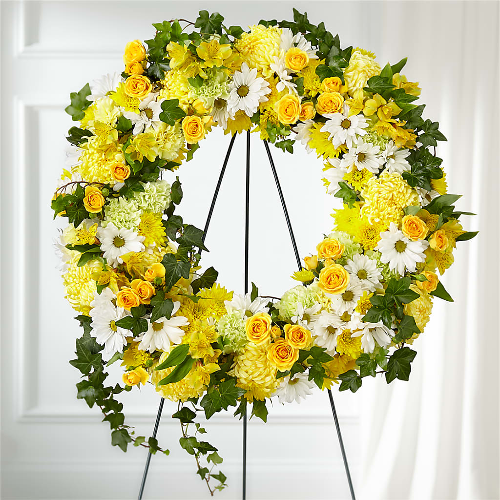 Golden Remembrance Wreath – The Rose Shop, Kerrville TX