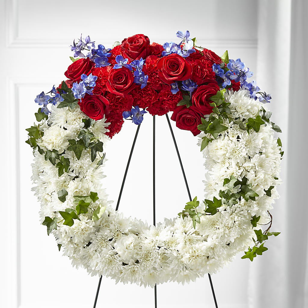 Patriotic Passion Wreath – The Rose Shop, Kerrville TX