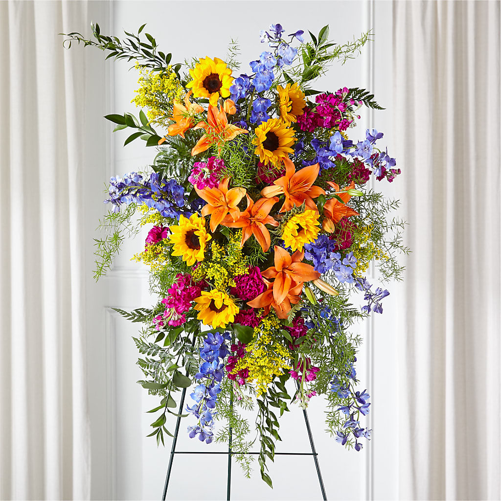 Sunlit Memories Standing Spray (Standard) – The Rose Shop, Kerrville TX