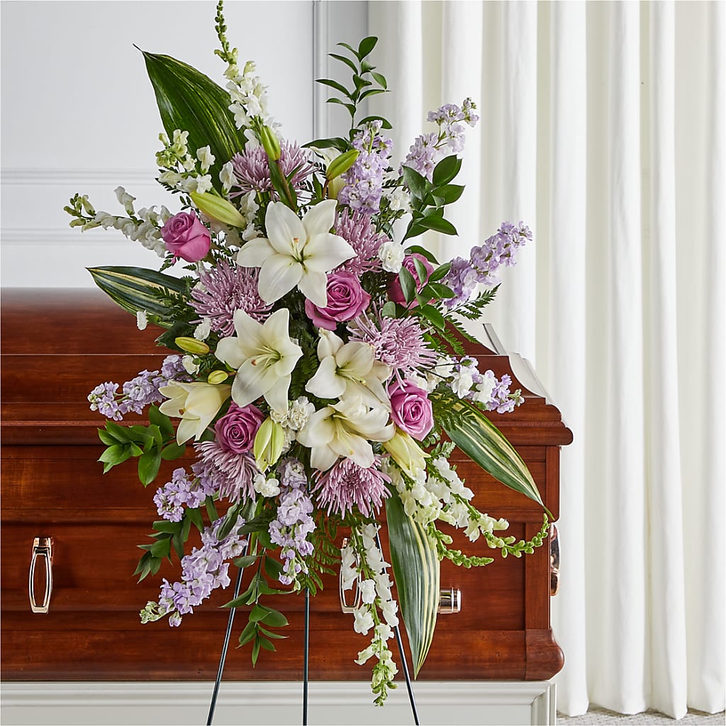 Grateful Hearts Standing Spray – The Rose Shop, Kerrville TX