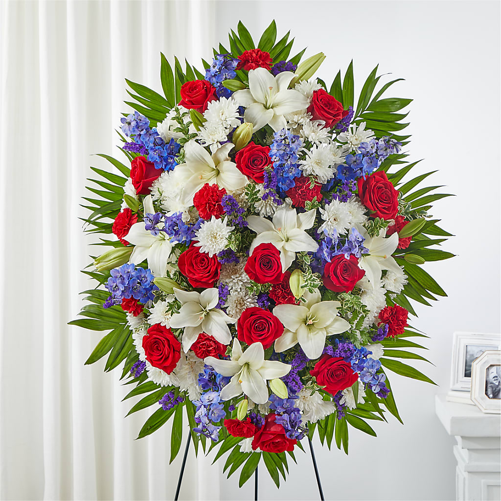 Cherished Service Standing Spray – The Rose Shop, Kerrville TX