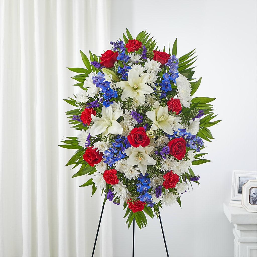 Cherished Service Standing Spray – The Rose Shop, Kerrville TX