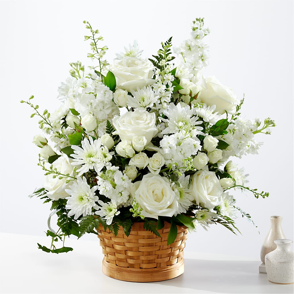 Heartfelt Condolences Arrangement – The Rose Shop, Kerrville TX