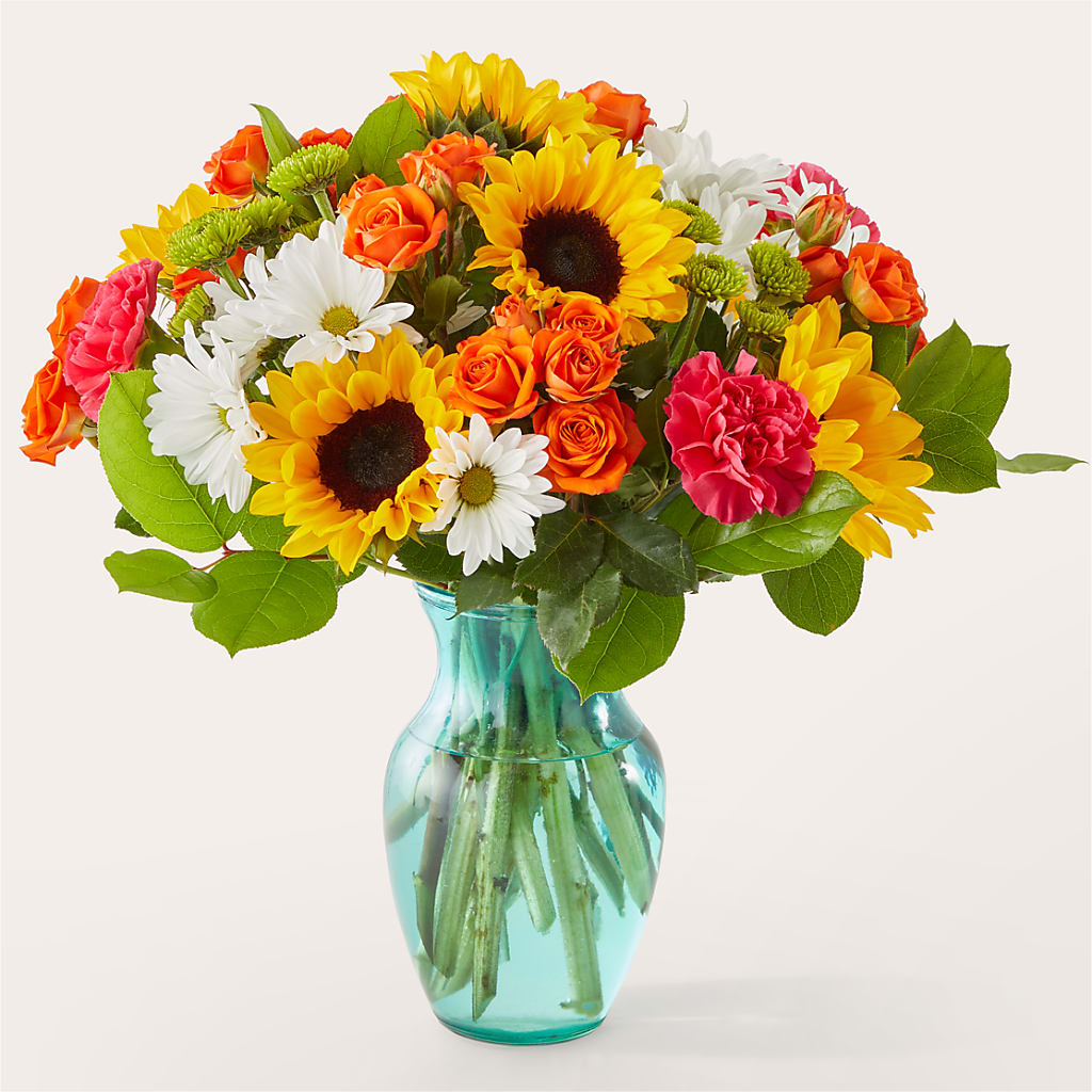 Sun-drenched Blooms Bouquet – The Rose Shop, Kerrville TX
