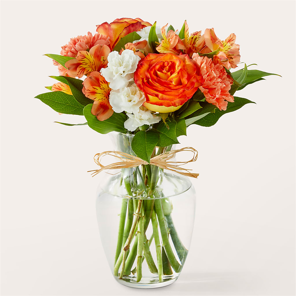 Apricot Glow Bouquet – The Rose Shop, Kerrville TX