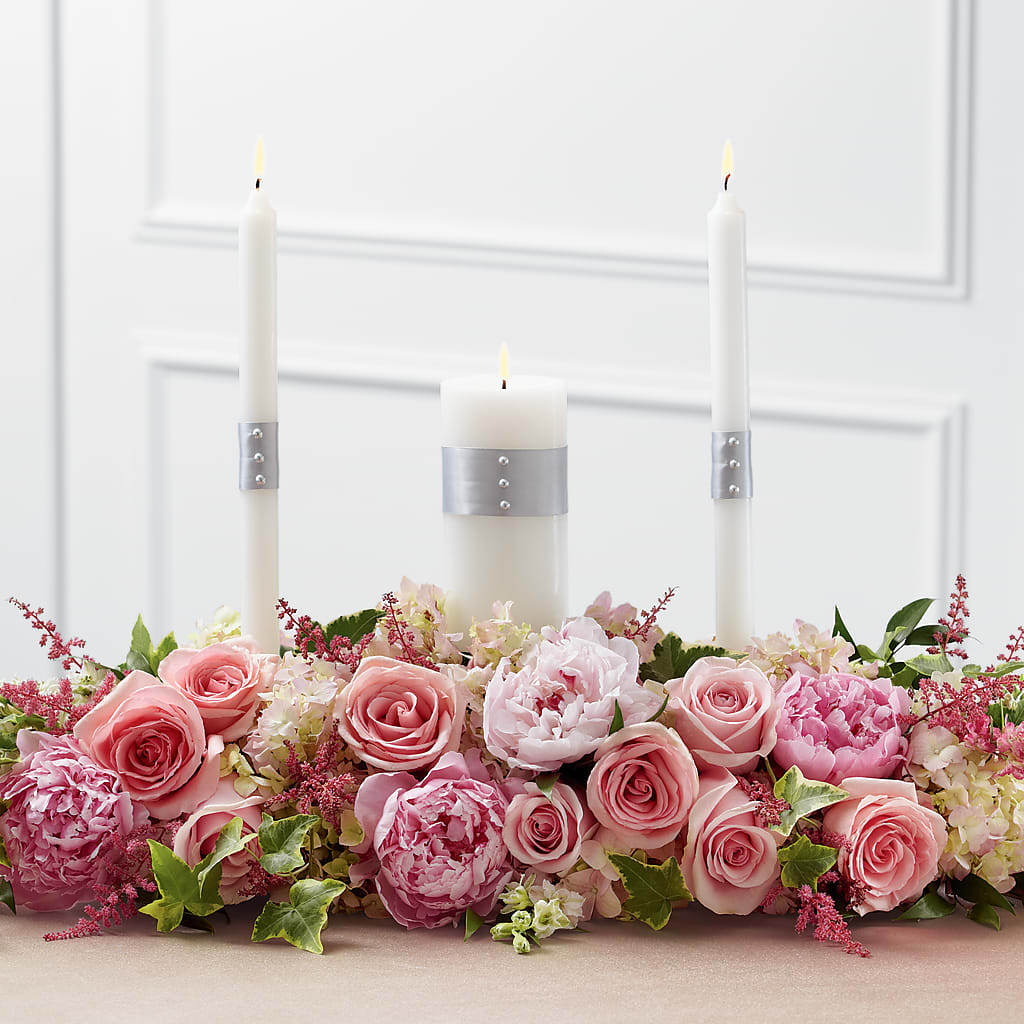 Worldwide Romance Unity Candle Arrangement – The Rose Shop, Kerrville TX