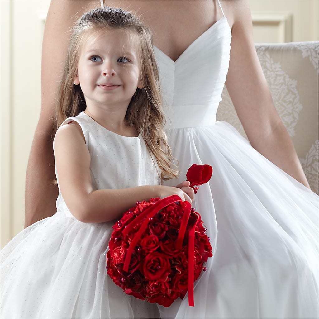 Pure at Heart Flower Girl Arrangement – The Rose Shop, Kerrville TX