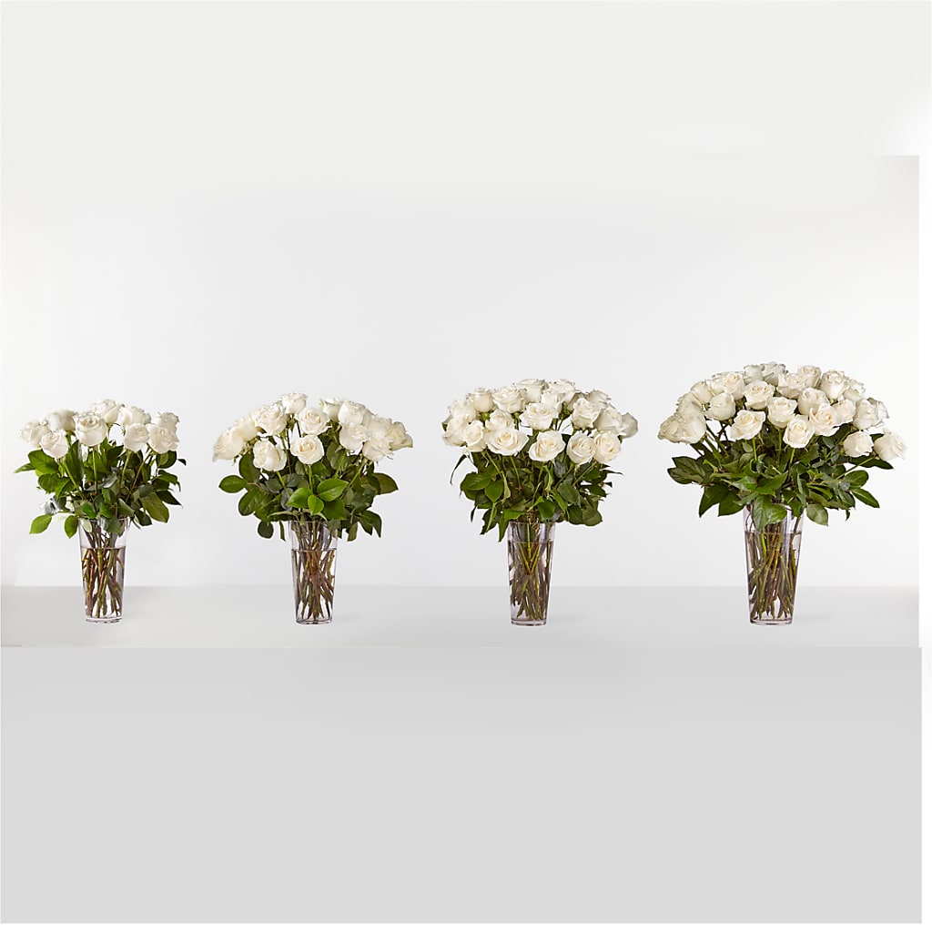 Long Stem White Rose Bouquet –  The Rose Shop, Kerrville TX