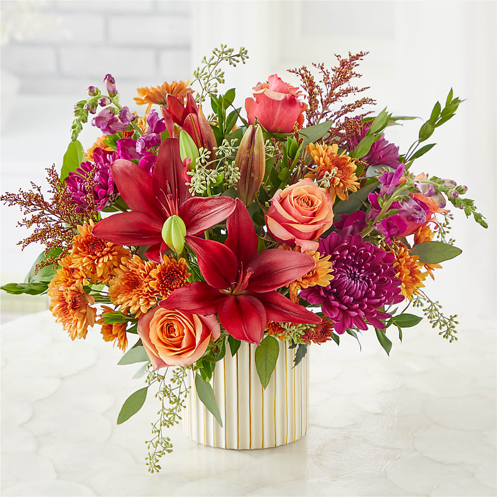Burgundy Landscape Bouquet –  The Rose Shop, Kerrville TX