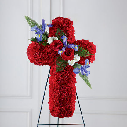 Faithful Hero Floral Cross –  The Rose Shop, Kerrville TX
