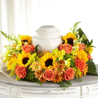 Faithful Sunflower Cremation Adornment –  The Rose Shop, Kerrville TX