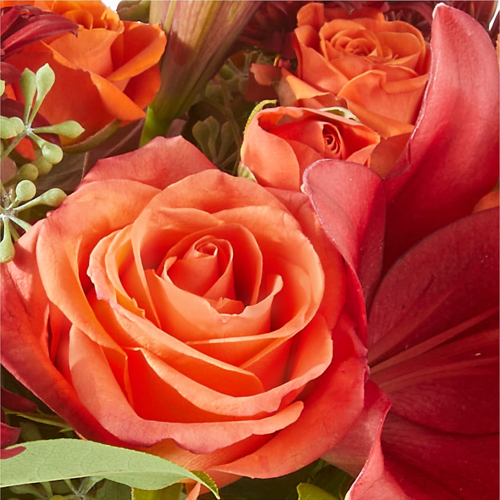 Crimson Leaves Bouquet –  The Rose Shop, Kerrville TX