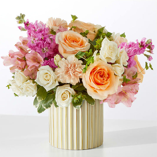 Paradise Bouquet with Ivory Vase –  The Rose Shop, Kerrville TX
