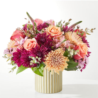 Berry Cobbler Bouquet with Ivory Vase –  The Rose Shop, Kerrville TX
