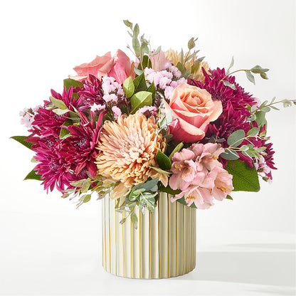 Berry Cobbler Bouquet with Ivory Vase –  The Rose Shop, Kerrville TX