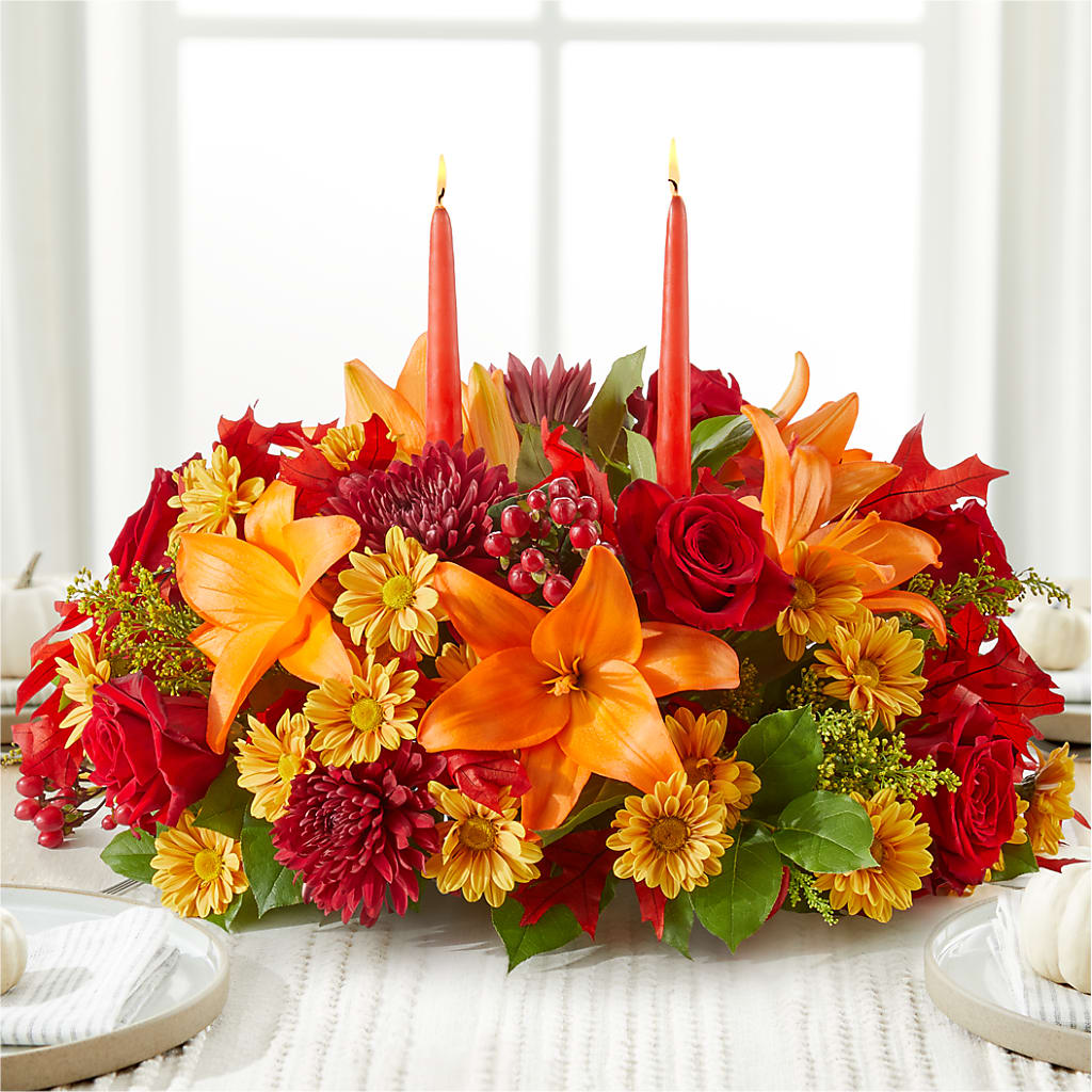 Autumn's Embrace Centerpiece –  The Rose Shop, Kerrville TX